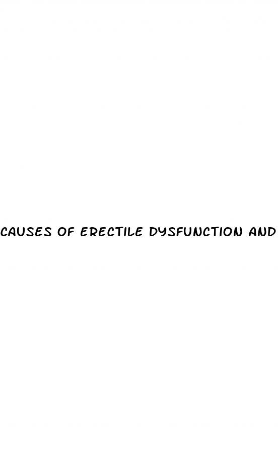 causes of erectile dysfunction and premature ejaculation