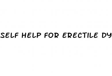 self help for erectile dysfunction