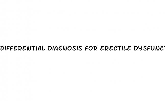 differential diagnosis for erectile dysfunction