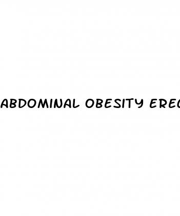 abdominal obesity erectile dysfunction