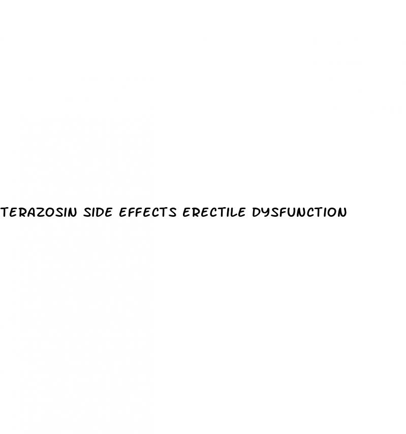 terazosin side effects erectile dysfunction