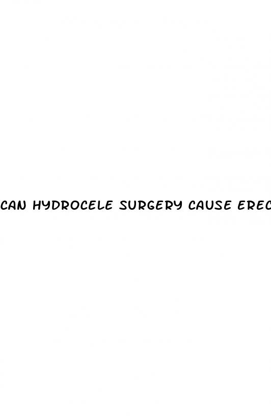 can hydrocele surgery cause erectile dysfunction