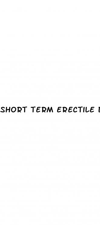 short term erectile dysfunction