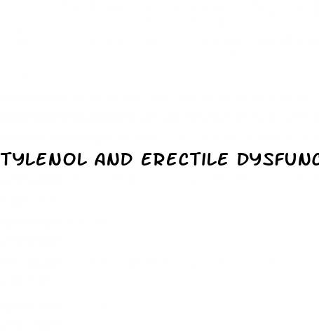 tylenol and erectile dysfunction