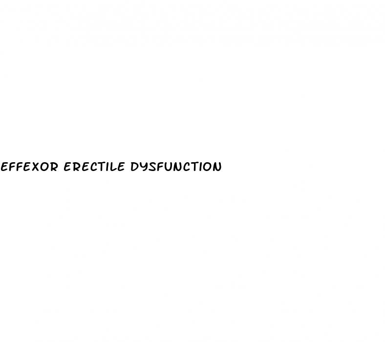 effexor erectile dysfunction