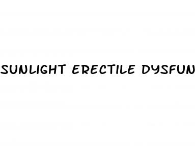 sunlight erectile dysfunction