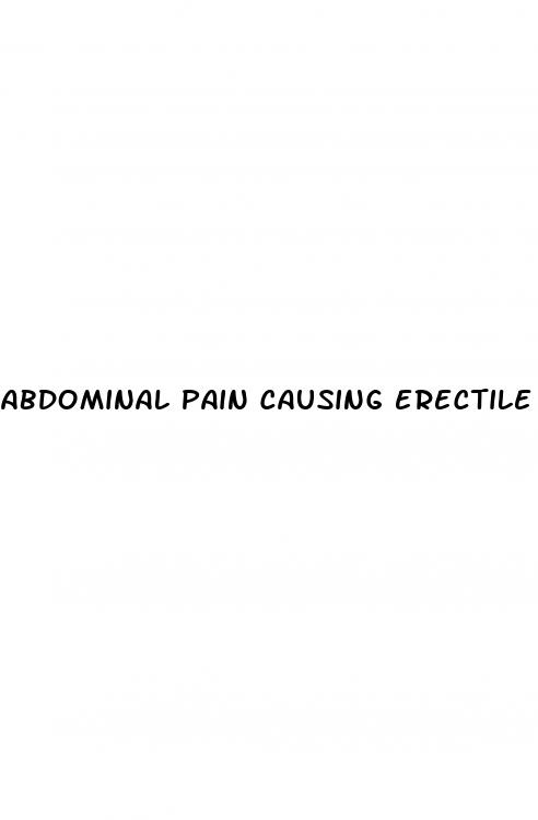 abdominal pain causing erectile dysfunction