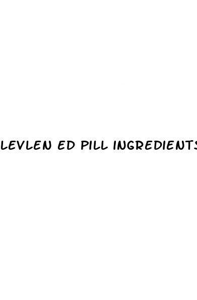 levlen ed pill ingredients