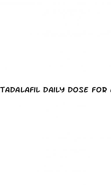 tadalafil daily dose for erectile dysfunction
