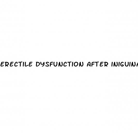 erectile dysfunction after iniguinal hernia repair