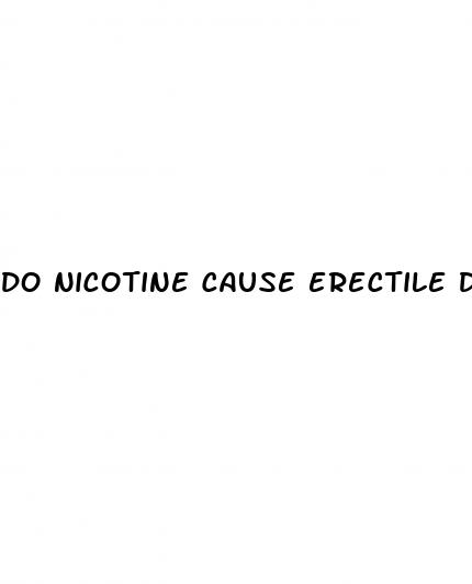 do nicotine cause erectile dysfunction
