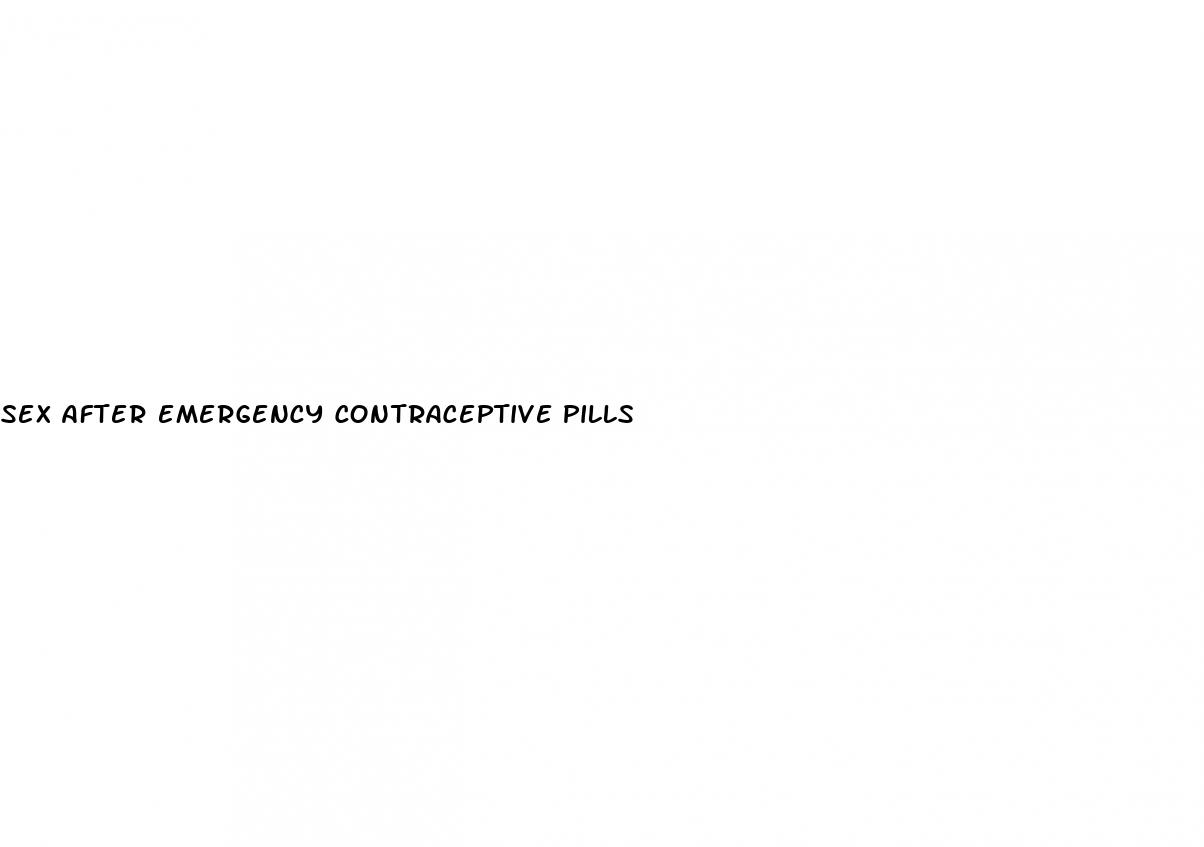 sex after emergency contraceptive pills