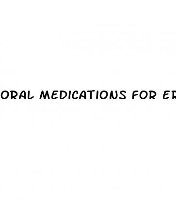 oral medications for erectile dysfunction