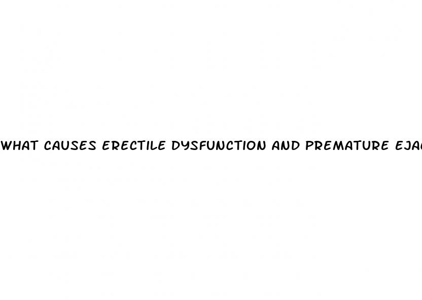 what causes erectile dysfunction and premature ejaculation