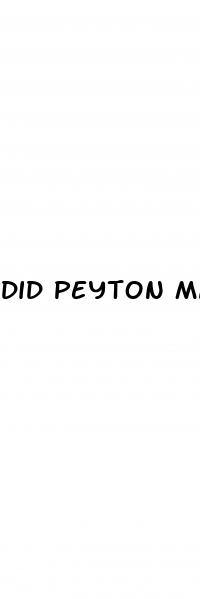 did peyton manning endorse erectile dysfunction on dr phil