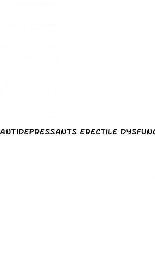 antidepressants erectile dysfunction treatment