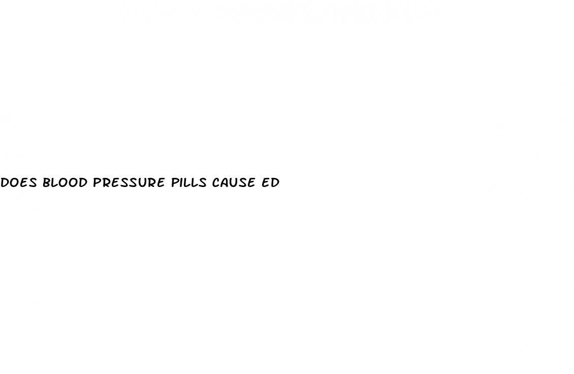 does blood pressure pills cause ed