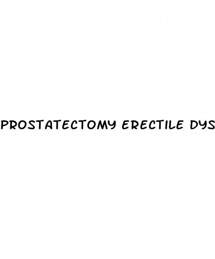 prostatectomy erectile dysfunction