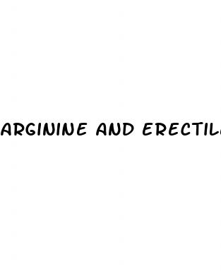 arginine and erectile dysfunction