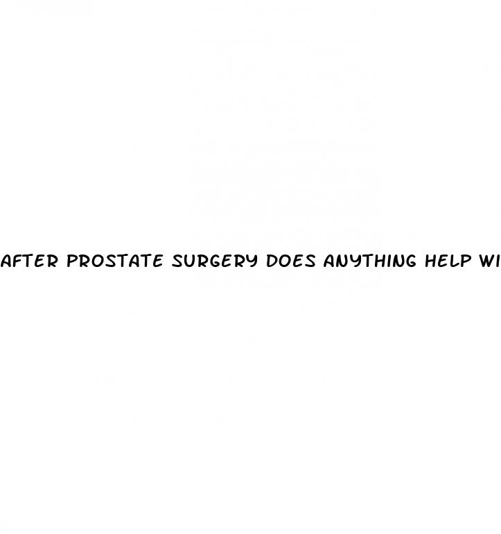 after prostate surgery does anything help with erectile dysfunction