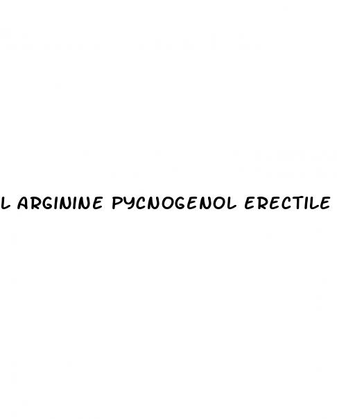 l arginine pycnogenol erectile dysfunction