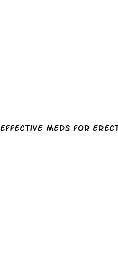 effective meds for erectile dysfunction
