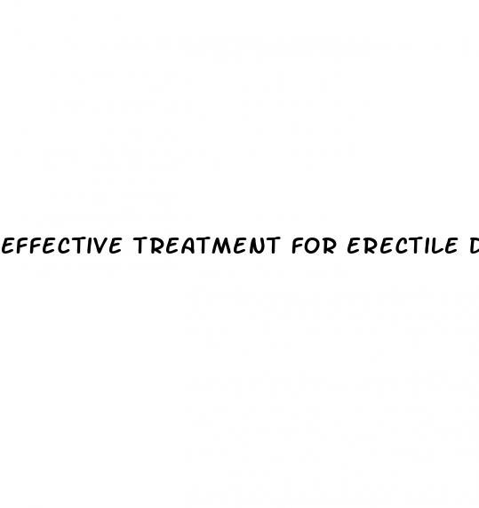 effective treatment for erectile dysfunction