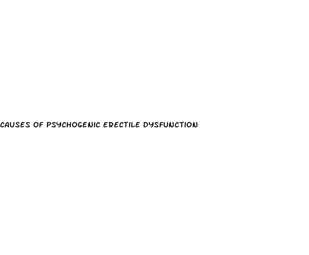 causes of psychogenic erectile dysfunction