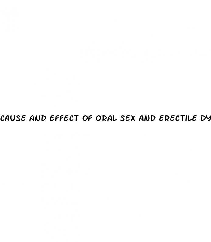 cause and effect of oral sex and erectile dysfunction