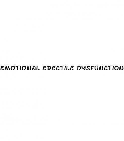 emotional erectile dysfunction cure
