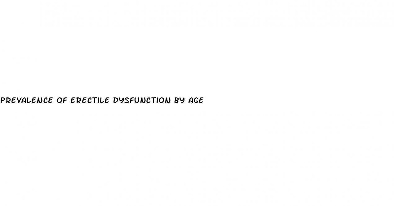 prevalence of erectile dysfunction by age
