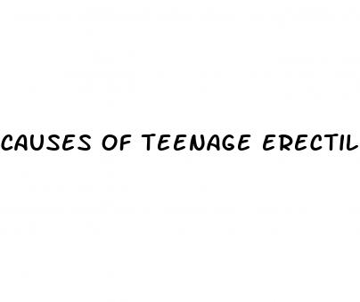 causes of teenage erectile dysfunction
