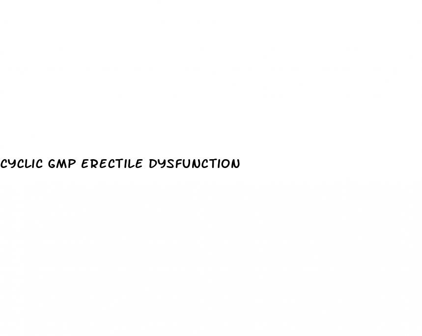 cyclic gmp erectile dysfunction