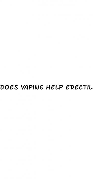 does vaping help erectile dysfunction
