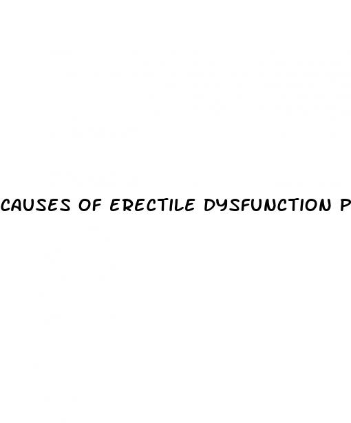 causes of erectile dysfunction pathophysiology