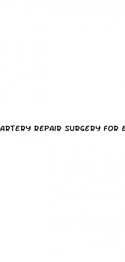 artery repair surgery for erectile dysfunction
