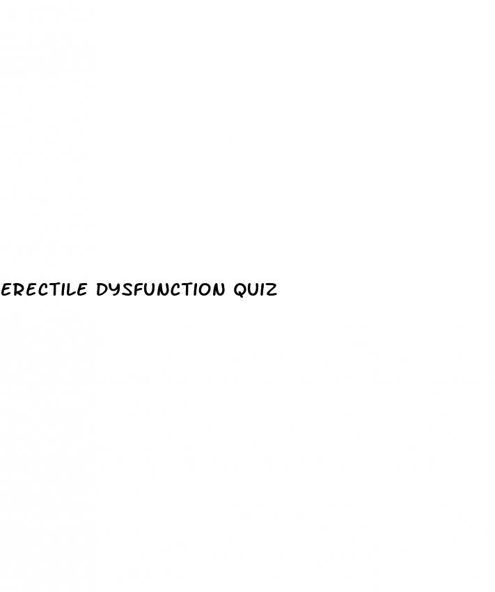 erectile dysfunction quiz