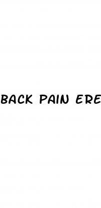 back pain erectile dysfunction