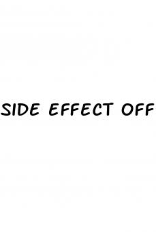 side effect off sex pills