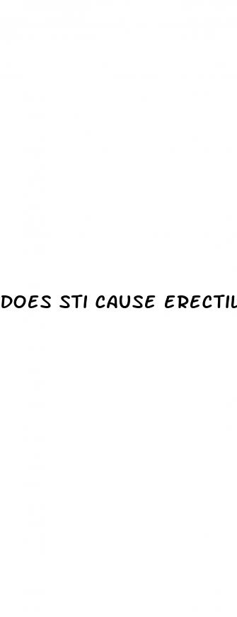 does sti cause erectile dysfunction