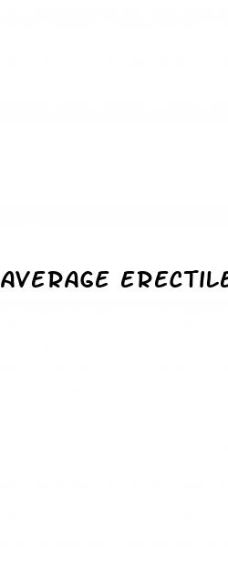 average erectile dysfunction age