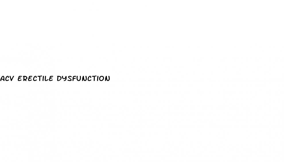 acv erectile dysfunction