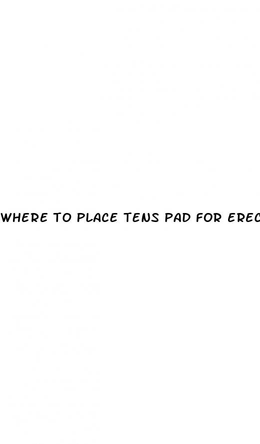 where to place tens pad for erectile dysfunction