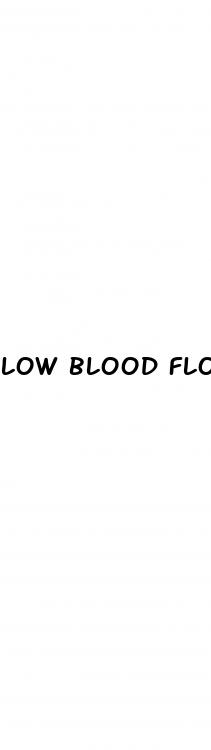 low blood flow erectile dysfunction