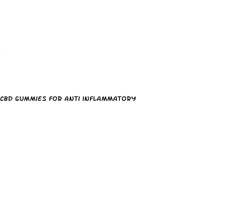 cbd gummies for anti inflammatory