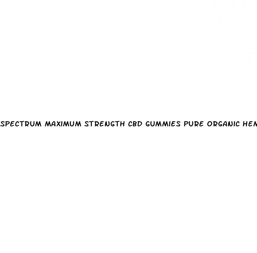 spectrum maximum strength cbd gummies pure organic hemp extract 300mg