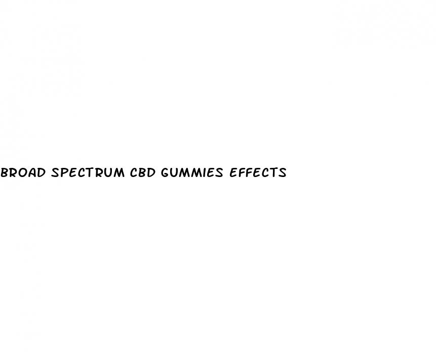 broad spectrum cbd gummies effects