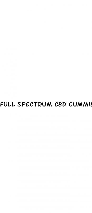 full spectrum cbd gummies no thc