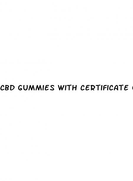 cbd gummies with certificate of analysis