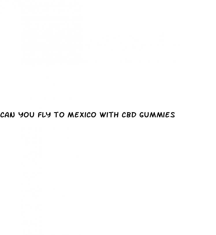 can you fly to mexico with cbd gummies